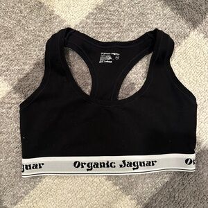 Organic Jaguar Black Sports Bra
